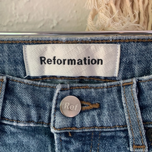 Reformation Hepburn High Rise Skinny Jean in Rainier Wash - Picture 11 of 15